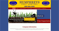Desktop Screenshot of humphreyspestcontrol.com